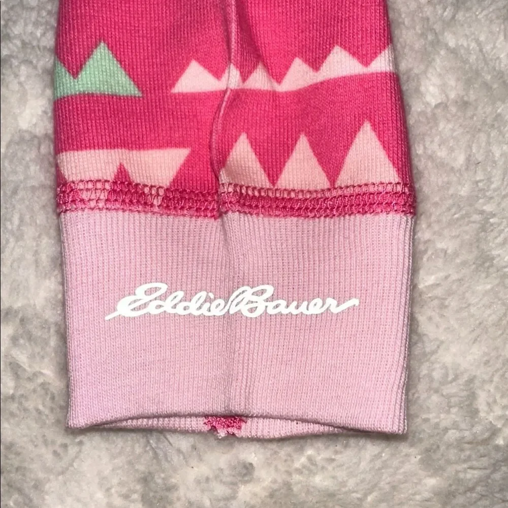 Eddie Bauer 2T Toddler Girl Azalea Pink Long Sleeve Jogger Pants Cotton PJ Set